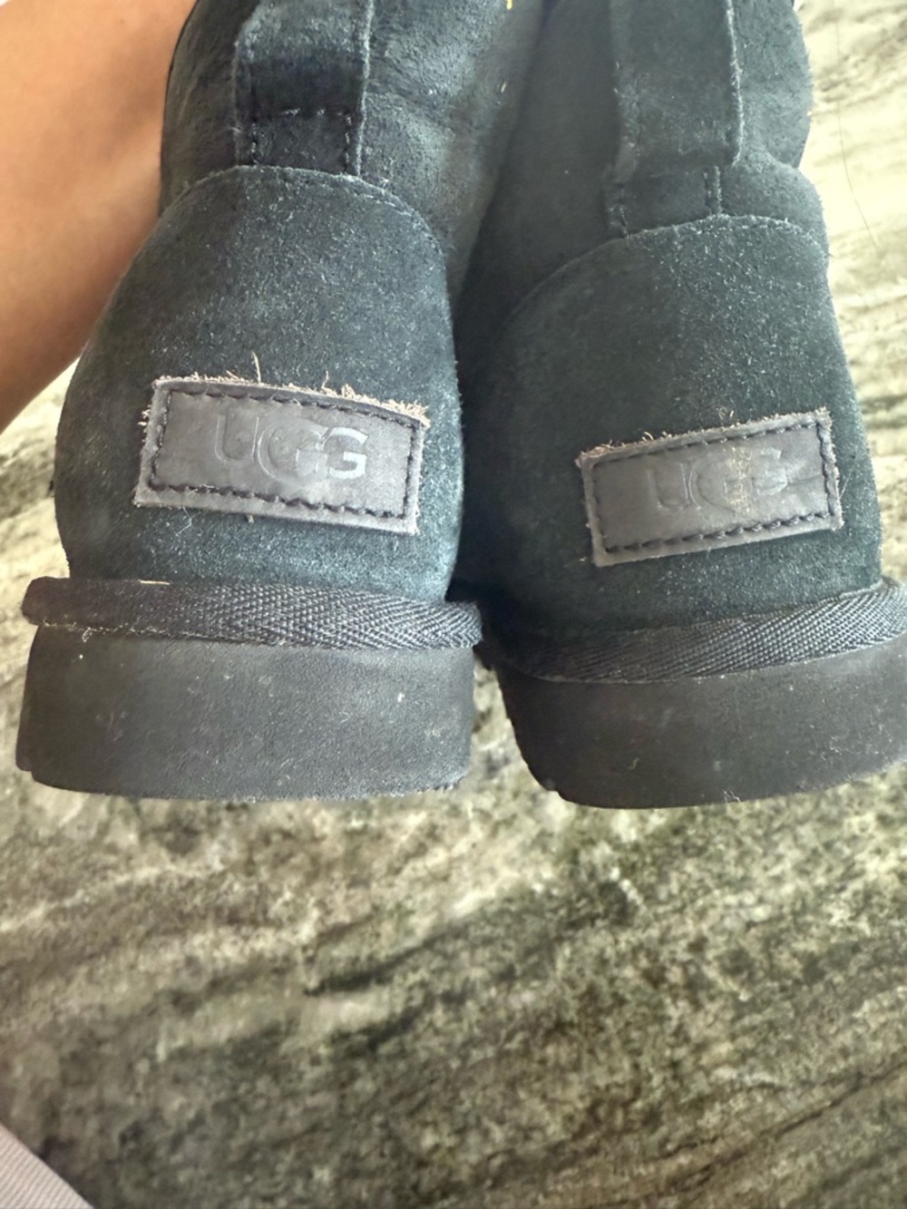 UGG Black Short Suede Ankle Boots
